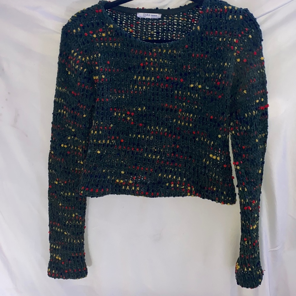Handknit cropped sweater